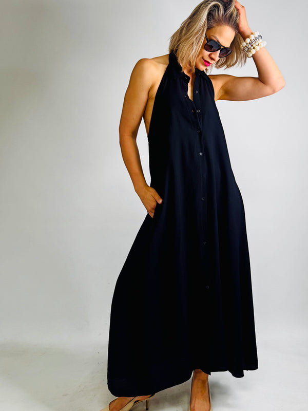 ROBE LONGUE À BOUTONS