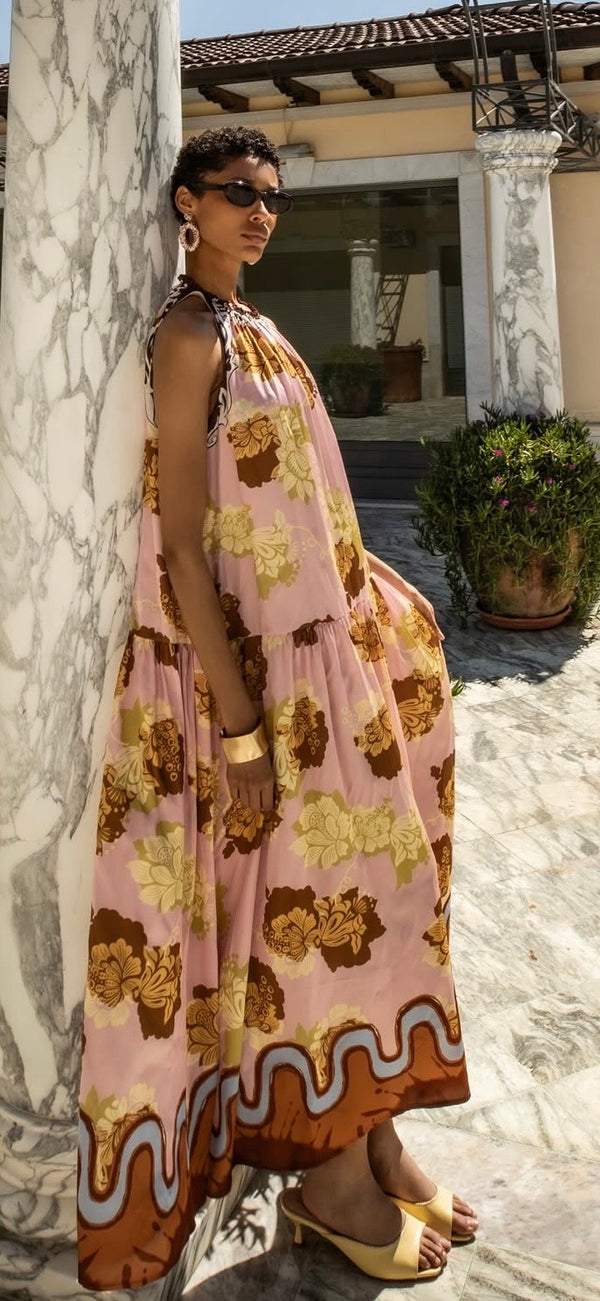 ROBE LONGUE À MOTIFS