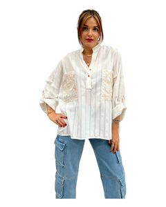 BLOUSE OVERSIZE BRODERIE